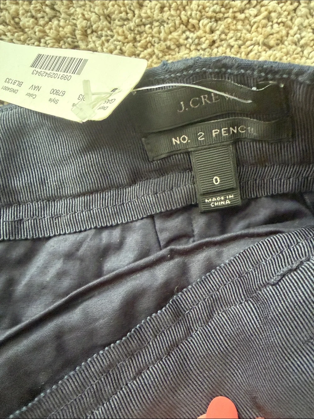 J. Crew Navy Crochet Pencil Skirt